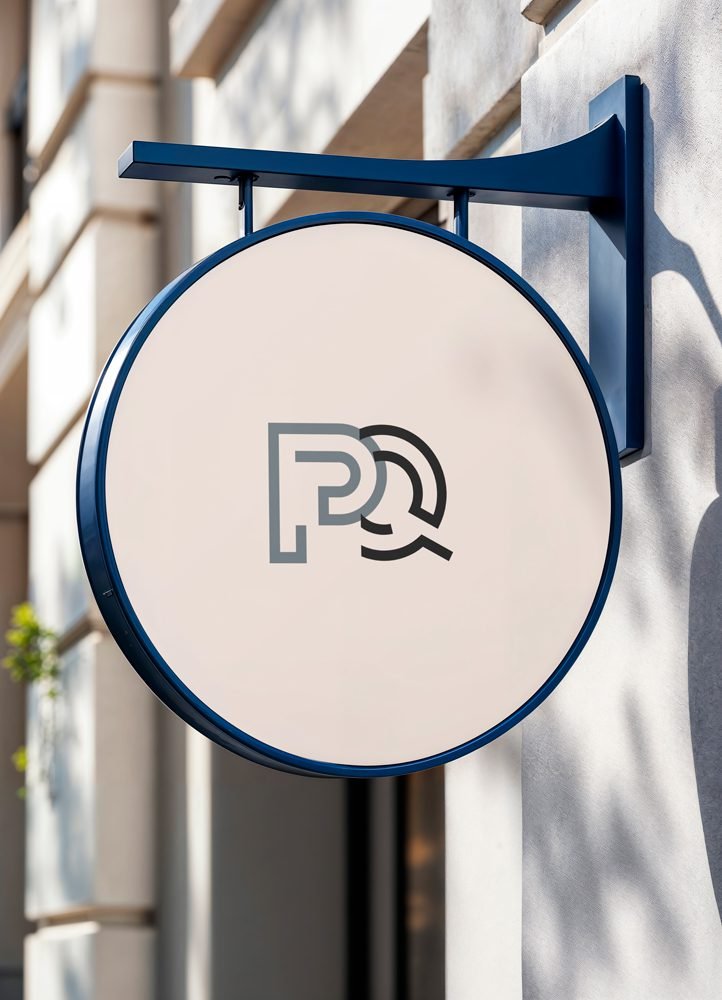 Logo & Brand Identity 1 Professional logo design circular signage display